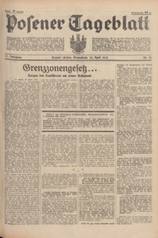 Posener Tageblatt. Jg.77, Nr. 92 (23 April 1938) + dod.