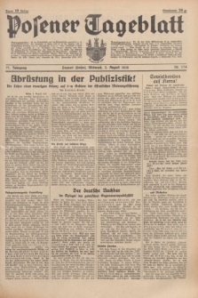 Posener Tageblatt. Jg.77, Nr. 174 (3 August 1938) + dod.