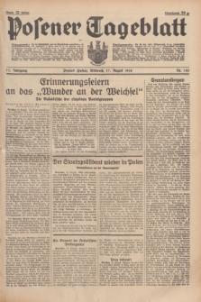 Posener Tageblatt. Jg.77, Nr. 185 (17 August 1938) + dod.