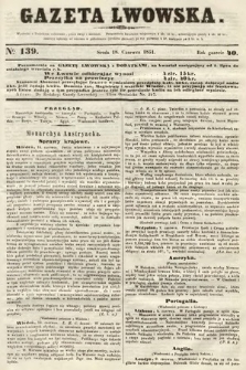 Gazeta Lwowska. 1851, nr 139
