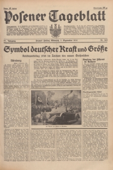 Posener Tageblatt. Jg.77, Nr. 203 (7 September 1938) + dod.