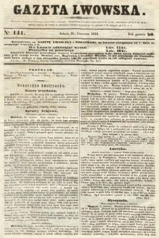 Gazeta Lwowska. 1851, nr 141