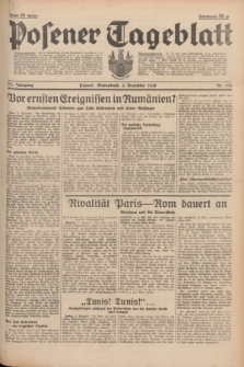Posener Tageblatt. Jg.77, Nr. 276 (3 Dezember 1938) + dod.