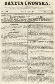 Gazeta Lwowska. 1851, nr 144