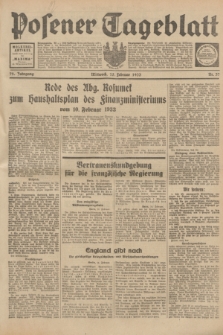 Posener Tageblatt. Jg.72, Nr. 37 (15 Februar 1933) + dod.