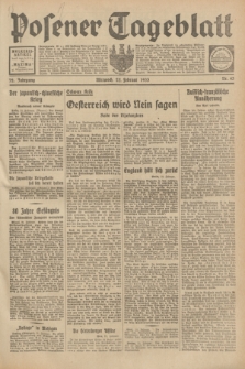Posener Tageblatt. Jg.72, Nr. 43 (22 Februar 1933) + dod.