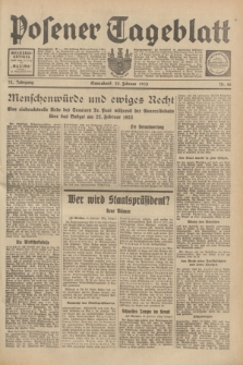 Posener Tageblatt. Jg.72, Nr. 46 (25 Februar 1933) + dod.