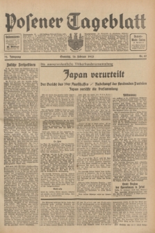 Posener Tageblatt. Jg.72, Nr. 47 (26 Februar 1933) + dod.