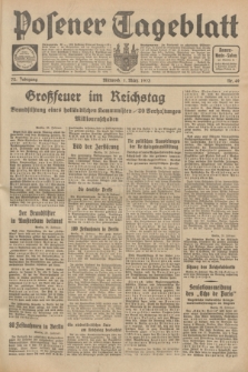 Posener Tageblatt. Jg.72, Nr. 49 (1 März 1933) + dod.