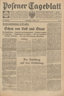Posener Tageblatt. Jg.72, Nr. 50 (2 März 1933) + dod.