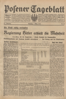 Posener Tageblatt. Jg.72, Nr. 54 (7 März 1933) + dod.