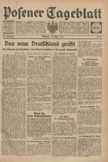 Posener Tageblatt. Jg.72, Nr. 67 (22 März 1933) + dod.
