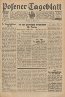 Posener Tageblatt. Jg.72, Nr. 71 (26 März 1933) + dod.