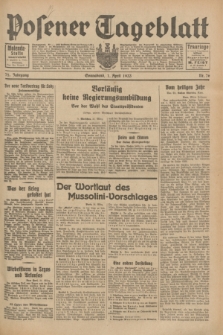 Posener Tageblatt. Jg.72, Nr. 76 (1 April 1933) + dod.