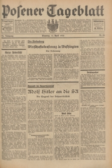 Posener Tageblatt. Jg.72, Nr. 84 (11 April 1933) + dod.