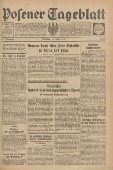 Posener Tageblatt. Jg.72, Nr. 85 (12 April 1933) + dod.