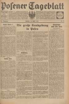 Posener Tageblatt. Jg.72, Nr. 87 (14 April 1933) + dod.