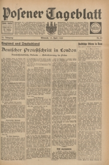 Posener Tageblatt. Jg.72, Nr. 89 (19 April 1933) + dod.