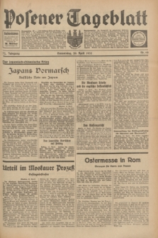Posener Tageblatt. Jg.72, Nr. 90 (20 April 1933) + dod.
