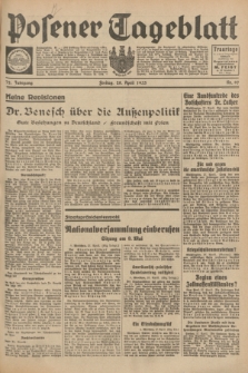 Posener Tageblatt. Jg.72, Nr. 97 (28 April 1933) + dod.