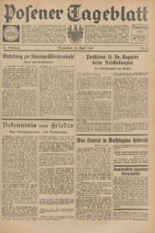 Posener Tageblatt. Jg.72, Nr. 98 (29 April 1933) + dod.