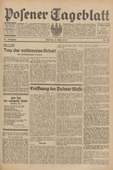 Posener Tageblatt. Jg.72, Nr. 100 (2 Mai 1933) + dod.