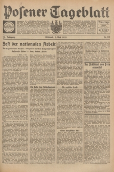 Posener Tageblatt. Jg.72, Nr. 101 (3 Mai 1933) + dod.