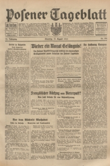 Posener Tageblatt. Jg.72, Nr. 184 (13 August 1933) + dod.