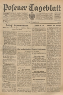 Posener Tageblatt. Jg.72, Nr. 189 (20 August 1933) + dod.