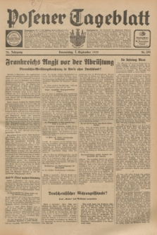 Posener Tageblatt. Jg.72, Nr. 204 (7 September 1933) + dod.