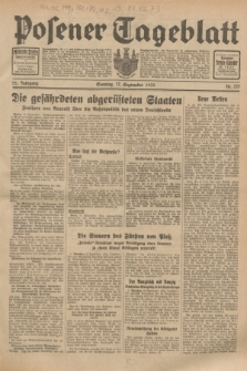 Posener Tageblatt. Jg.72, Nr. 213 (17 September 1933) + dod.