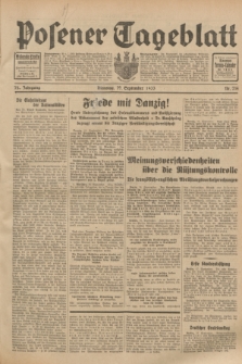 Posener Tageblatt. Jg.72, Nr. 214 (19 September 1933) + dod.