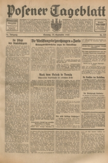 Posener Tageblatt. Jg.72, Nr. 219 (24 September 1933) + dod.