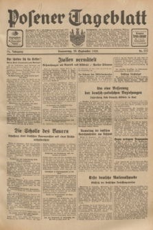 Posener Tageblatt. Jg.72, Nr. 222 (28 September 1933) + dod.