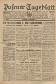Posener Tageblatt. Jg.72, Nr. 224 (30 September 1933) + dod.