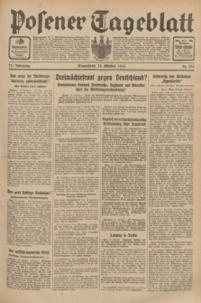 Posener Tageblatt. Jg.72, Nr. 236 (14 Oktober 1933) + dod.