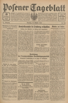 Posener Tageblatt. Jg.72, Nr. 244 (24 Oktober 1933) + dod.