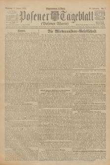 Posener Tageblatt (Posener Warte). Jg.61, Nr. 7 (10 Januar 1922)