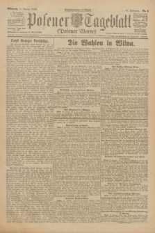 Posener Tageblatt (Posener Warte). Jg.61, Nr. 8 (11 Januar 1922)