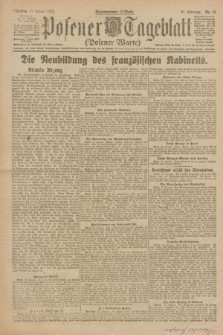 Posener Tageblatt (Posener Warte). Jg.61, Nr. 13 (17 Januar 1922)