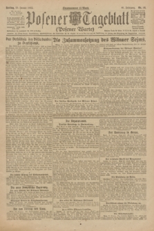 Posener Tageblatt (Posener Warte). Jg.61, Nr. 16 (20 Januar 1922)