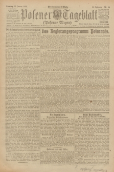 Posener Tageblatt (Posener Warte). Jg.61, Nr. 18 (22 Januar 1922) + dod.