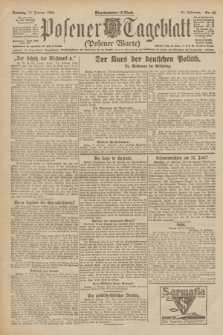 Posener Tageblatt (Posener Warte). Jg.61, Nr. 41 (19 Februar 1922) + dod.