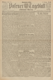 Posener Tageblatt (Posener Warte). Jg.61, Nr. 83 (12 April 1922) + dod.