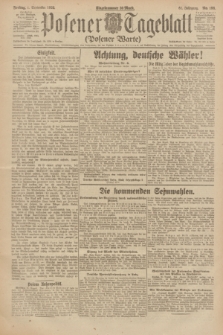 Posener Tageblatt (Posener Warte). Jg.61, Nr. 196 (1 September 1922) + dod.
