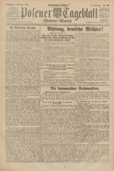 Posener Tageblatt (Posener Warte). Jg.61, Nr. 198 (3 September 1922) + dod.