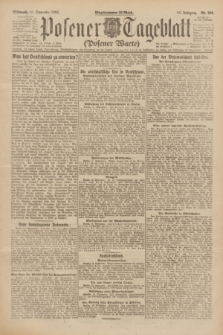 Posener Tageblatt (Posener Warte). Jg.61, Nr. 206 (13 September 1922)