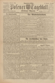 Posener Tageblatt (Posener Warte). Jg.61, Nr. 209 (16 September 1922) + dod.