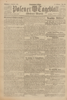 Posener Tageblatt (Posener Warte). Jg.61, Nr. 212 (20 September 1922)