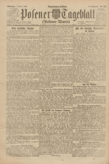 Posener Tageblatt (Posener Warte). Jg.61, Nr. 224 (4 Oktober 1922) + dod.